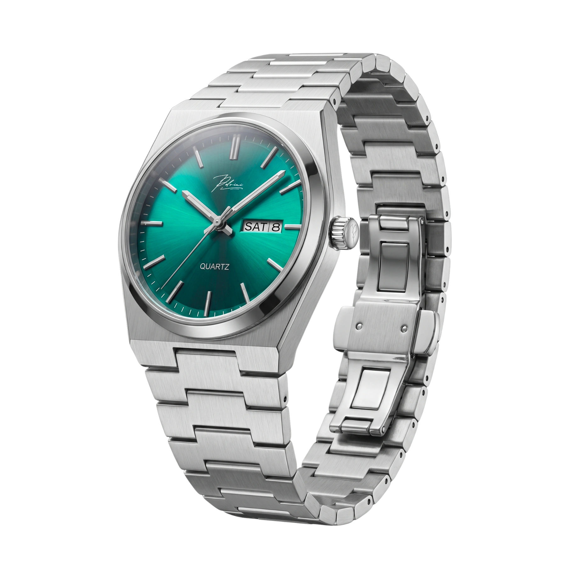 VittorioEdge – Stainless Steel Day/Date Quartz Watch