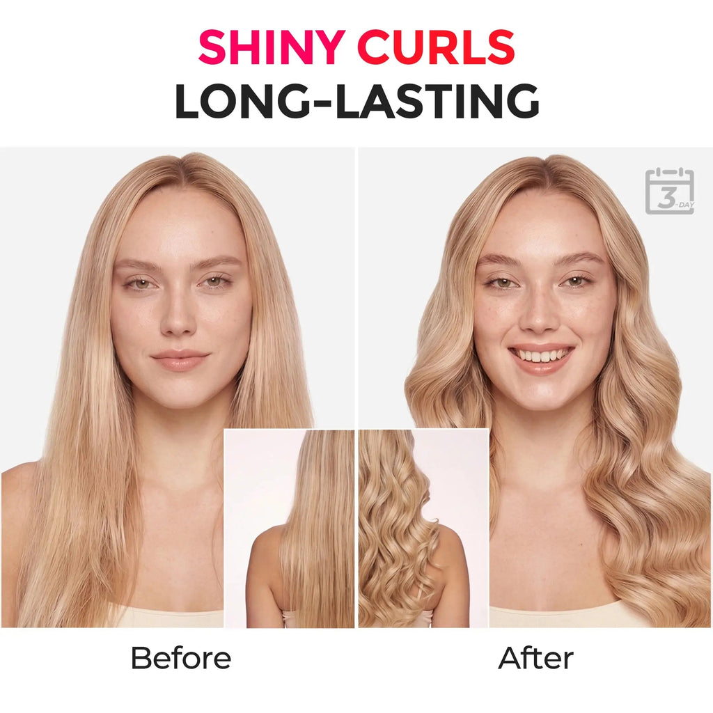 CurlShift – 2-in-1 Adjustable-Barrel Hair Straightener & Curler with Cool Airflow