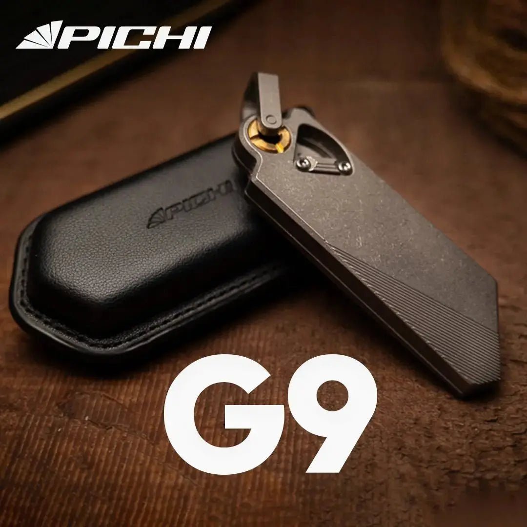 GlideCut – G9 Titanium & Brass Gravity Utility Knife