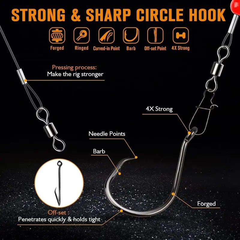 ⭐🎣 SurfSnare – Pre-Tied Saltwater Fish Finder Surf Fishing Rigs (6 Pack)