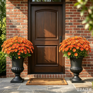 SunsetBloom – 💥🌼 Artificial Outdoor Mums, UV-Resistant, Waterproof & Windproof