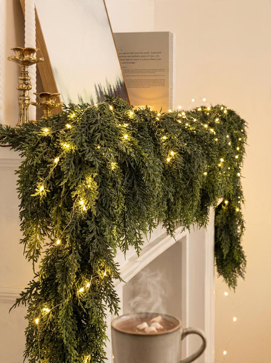 CedarGlow – Pre-Lit Cedar Garland for Every Season