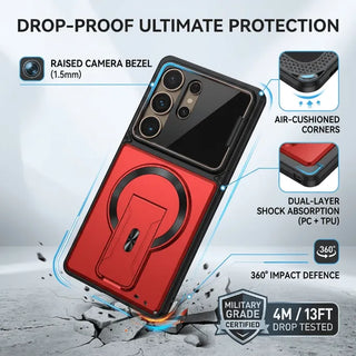 2026 Samsung S26 Series Full-Coverage, Shockproof Protective Case with Invisible Kickstand