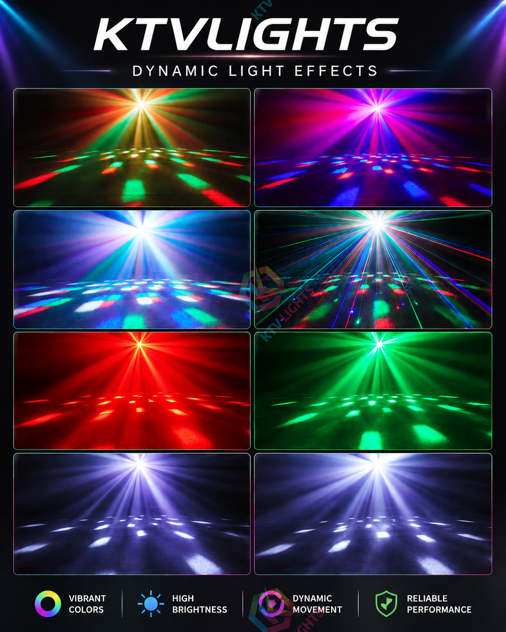 BeamSpin Mini – 80W LED Moving-Head Stage Light for DJ Parties and Events