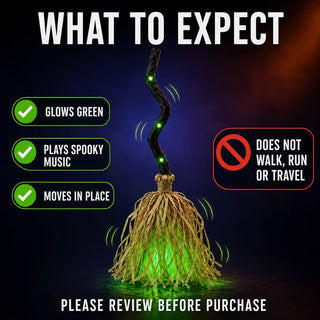 WitchGlow – 🧙‍♀️🧹 Animated Halloween Broom with Light & Sound
