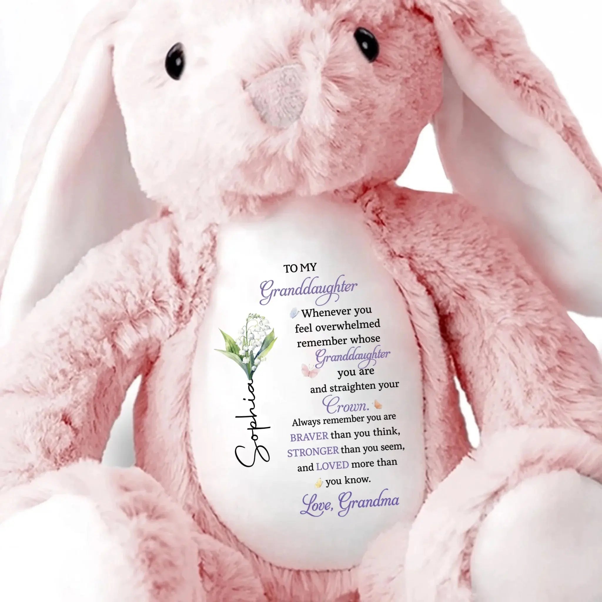 BraverBunny – Personalized Granddaughter Keepsake Plush