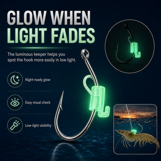 ShrimpGlow – ✨10-Piece Luminous Live Shrimp Hook Set