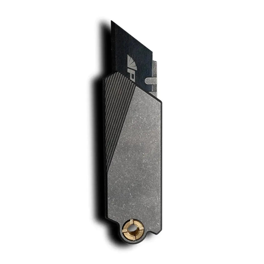 GlideCut – G9 Titanium & Brass Gravity Utility Knife