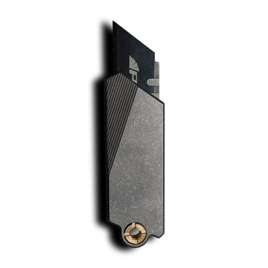 GlideCut – G9 Titanium & Brass Gravity Utility Knife