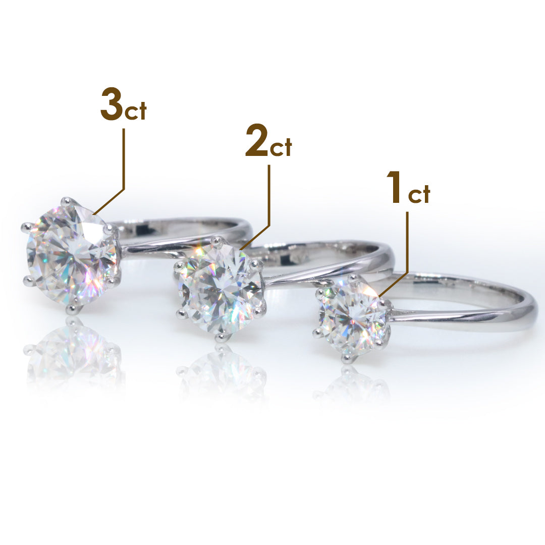 EverBrill – Six-Prong Moissanite Solitaire Ring