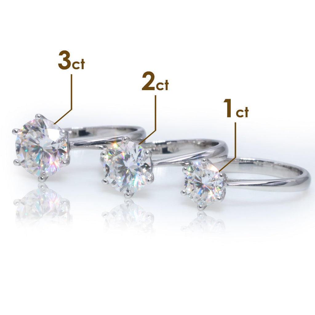 EverBrill – Six-Prong Moissanite Solitaire Ring