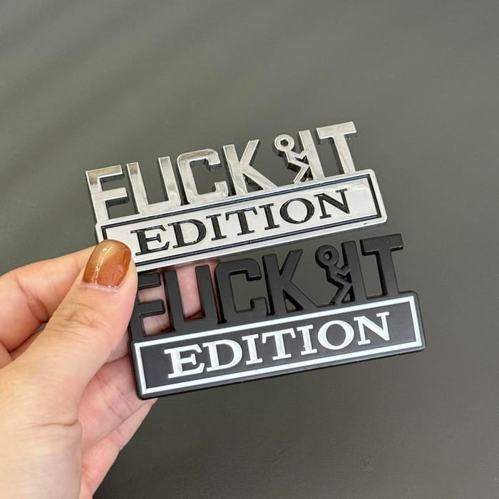 CheekyBadge – 🚗🔥 FUCK IT Edition Emblem Car Decal Accessory