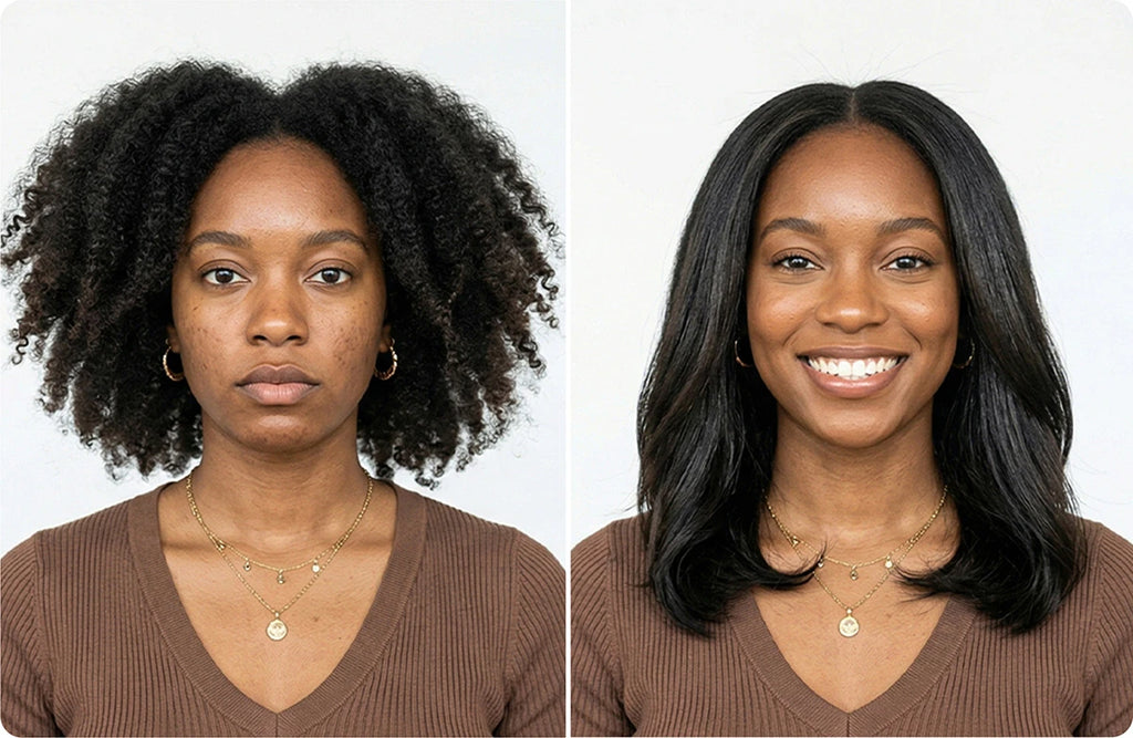 Tame frizzy hair into sleek, straight locks quickly.