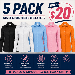 CrispCollar – Women's Classic-Fit Long-Sleeve Dress Shirt