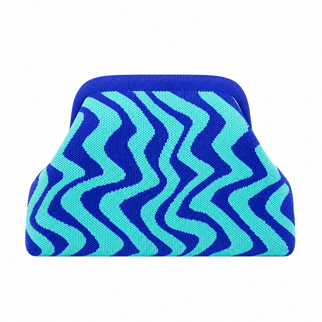 SnapKnit – Snap-Shut Knitted Makeup Bag with Wide Opening