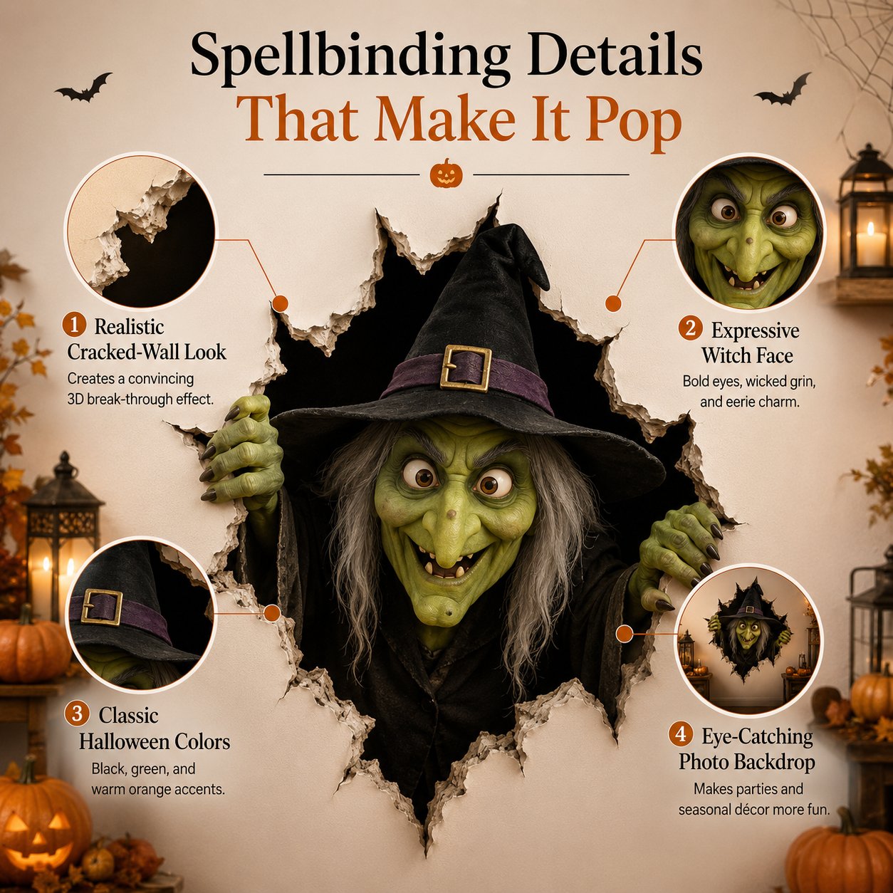 🎃HauntBreak – Halloween 3D Wall Decals