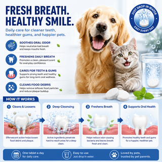 SipSmile – Dental Care Effervescent Tablets for Dogs & Cats