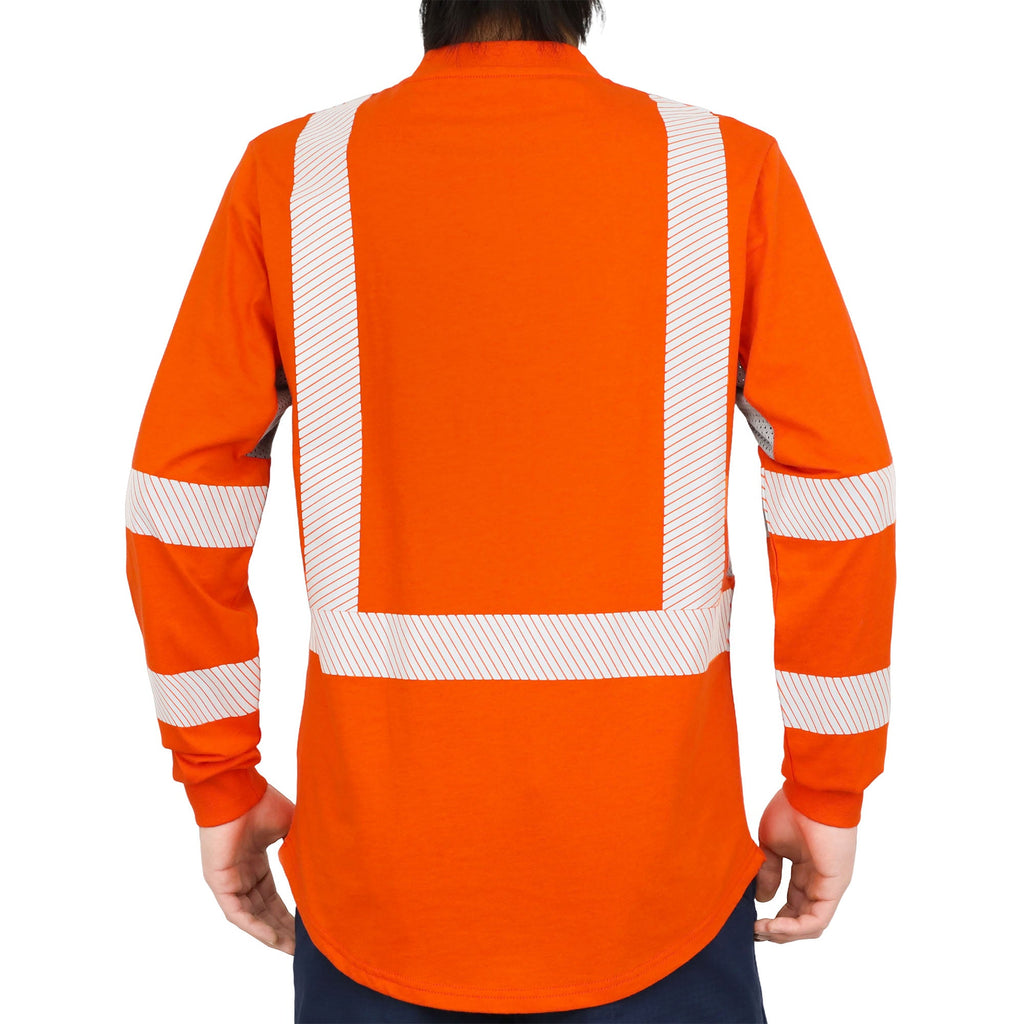VentShield – 5.5 oz Lightweight Hi-Vis Summer Vented Mesh FR Long Sleeve T-Shirt