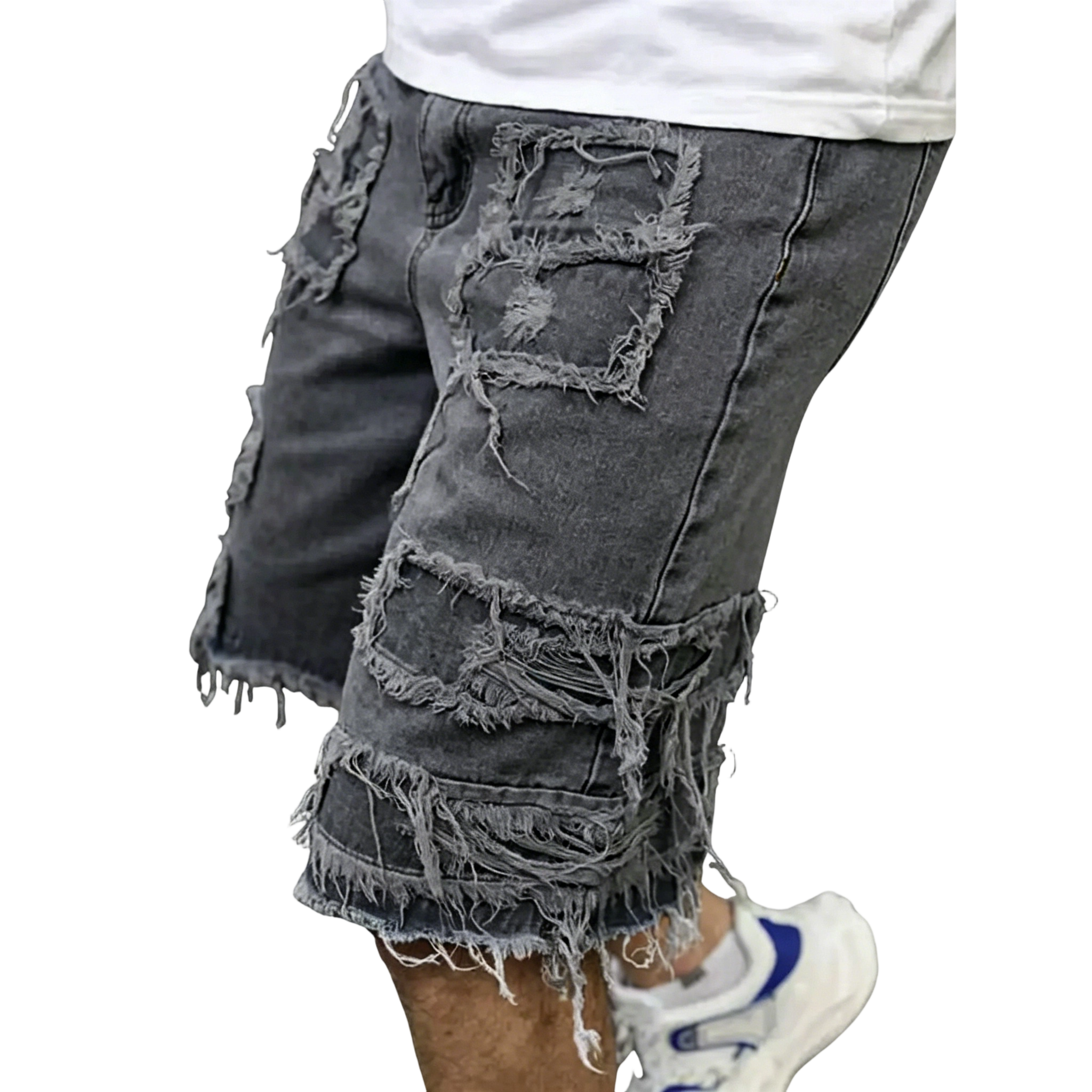 ⚡FrayDenim – Raw Hem Denim Shorts with Rips