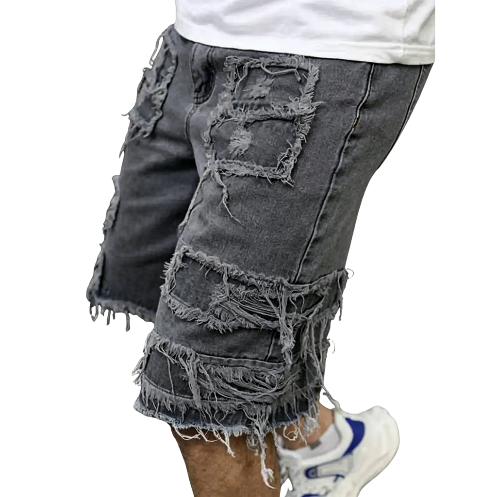 ⚡FrayDenim – Raw Hem Denim Shorts with Rips