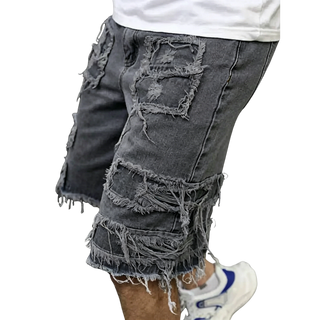 ⚡FrayDenim – Raw Hem Denim Shorts with Rips