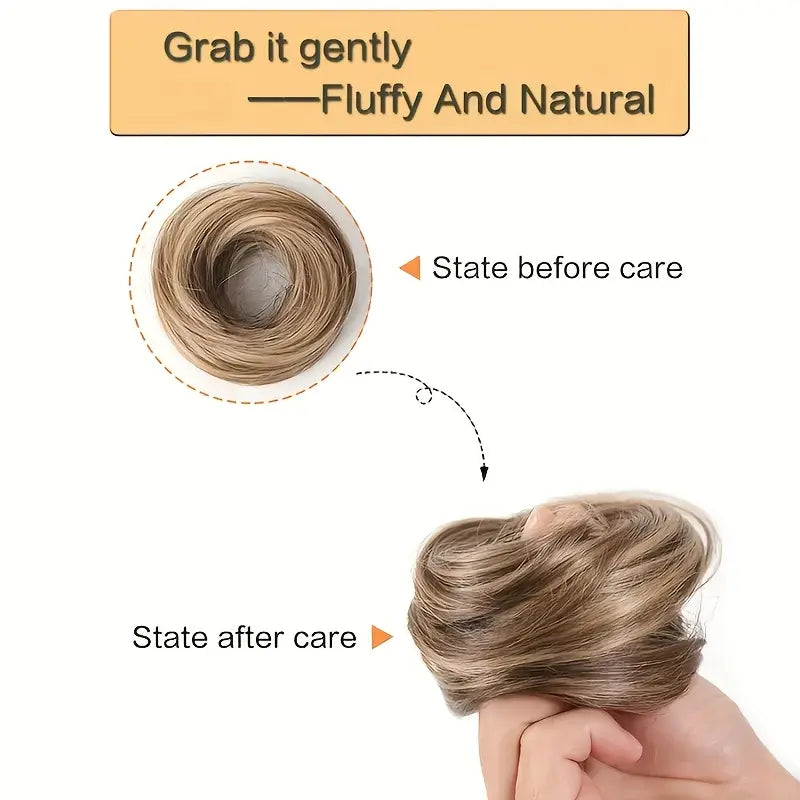 BunBloom – Synthetic Messy Bun Scrunchie Hair Piece for Instant Volume and a High Crown💇‍♀️