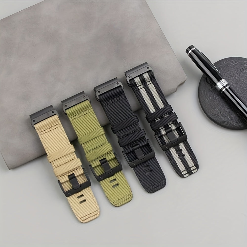 TrailWeave – Nylon Canvas Strap for Garmin QuickFit 20/22/26mm Watches