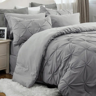 ☁️ CloudPleat – All-Season Pintuck Comforter Set