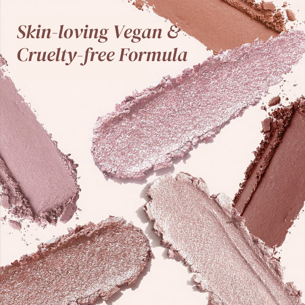 TrioGlow – Cream-to-Powder Stackable Eyeshadow Trio with Built-in Mirror