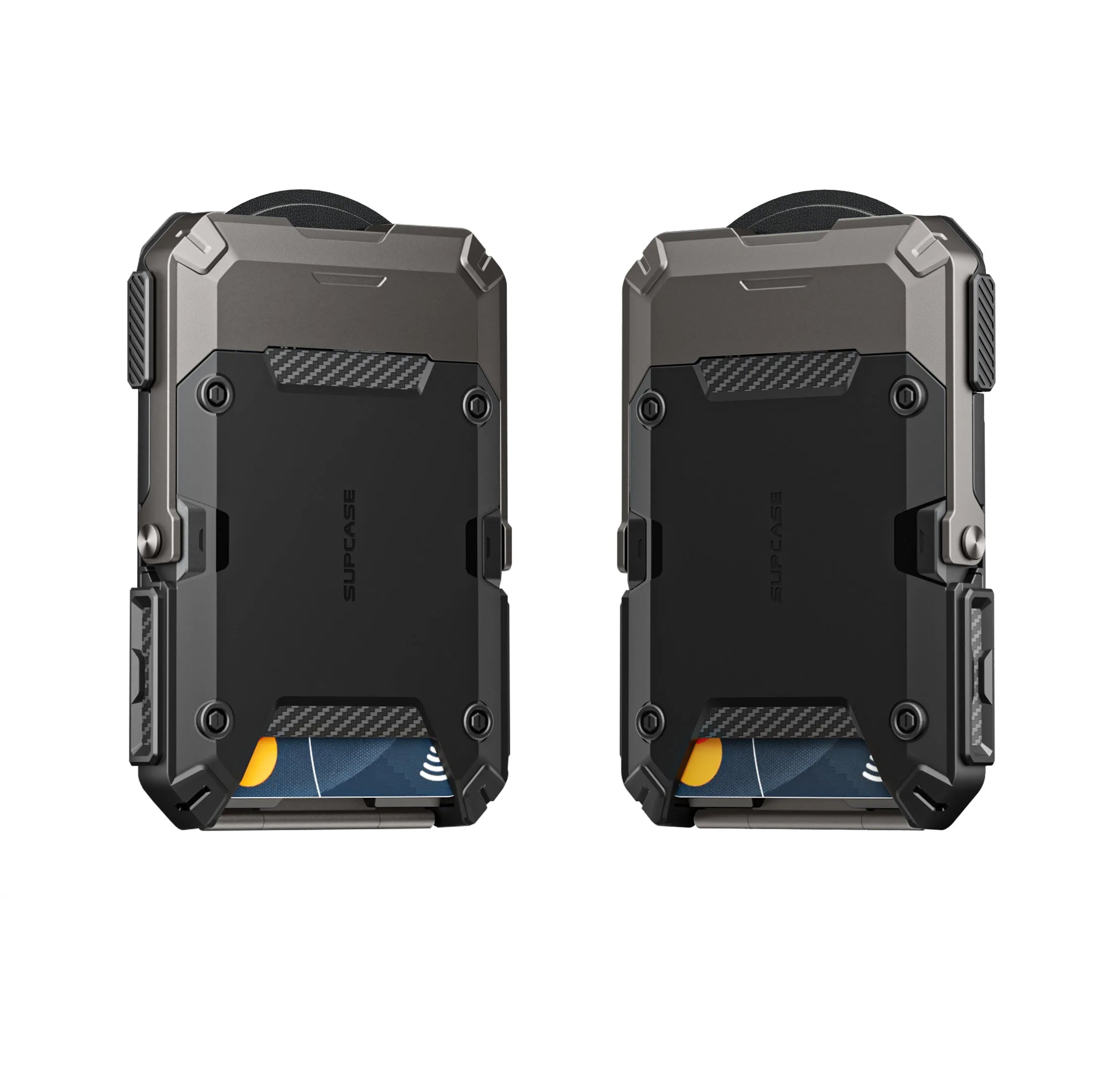 TrackFlip – Trackable Magnetic Wallet with Stand