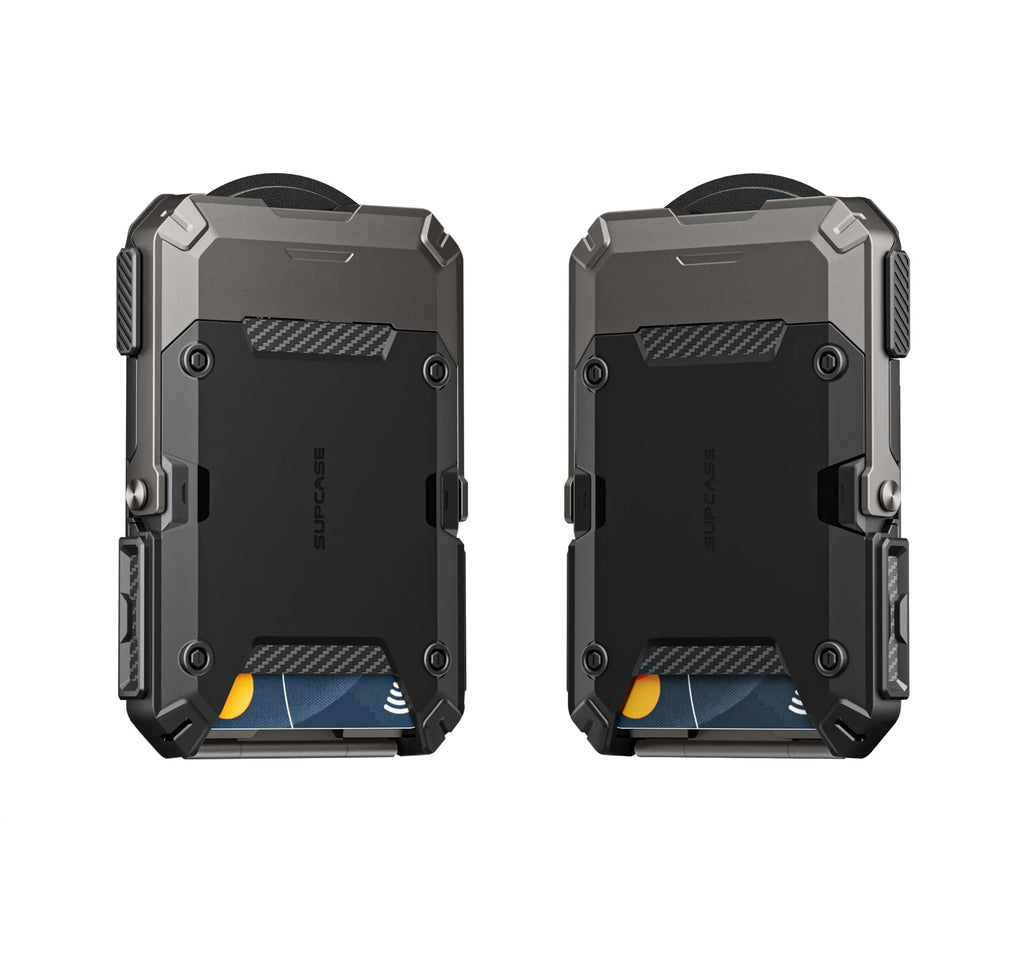 TrackFlip – Trackable Magnetic Wallet with Stand