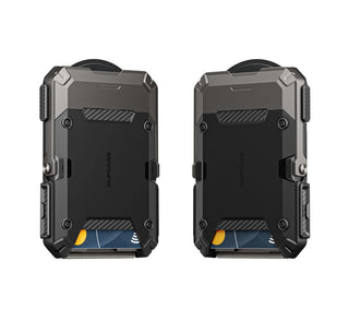 TrackFlip – Trackable Magnetic Wallet with Stand
