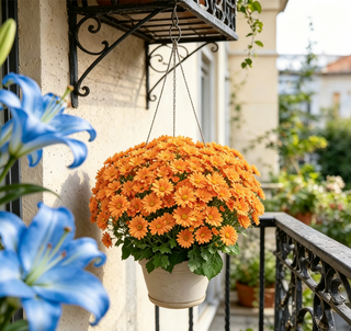 SunsetBloom – 💥🌼 Artificial Outdoor Mums, UV-Resistant, Waterproof & Windproof