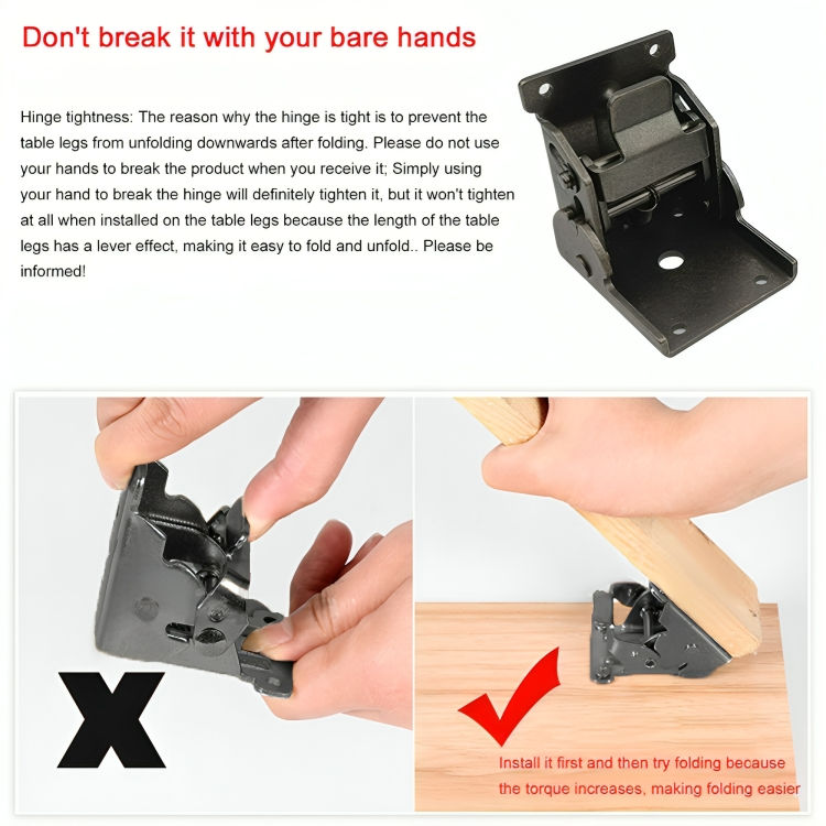 LockFold – Self Locking Folding Steel Furniture Hinges