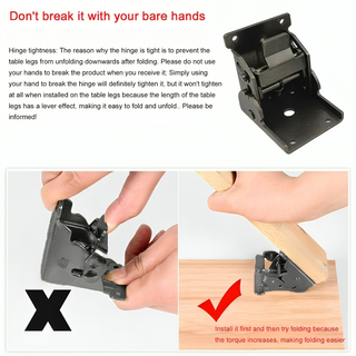 LockFold – Self Locking Folding Steel Furniture Hinges