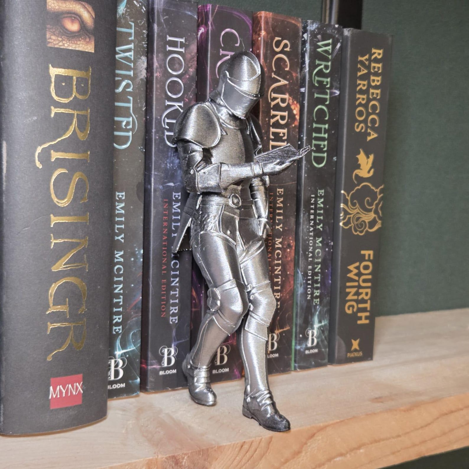 medieval knight book nook fantasy bookshelf decor