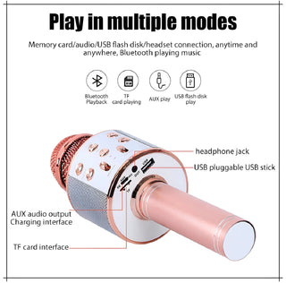 Mihraaj | Wireless Bluetooth Karaoke Microphone – 3-in-1 Mic, Speaker & Recorder Mihraaj