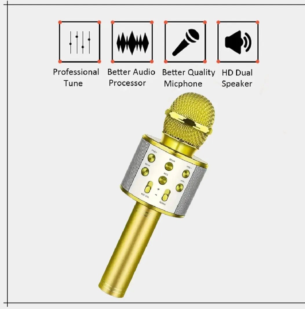 Mihraaj | Wireless Bluetooth Karaoke Microphone – 3-in-1 Mic, Speaker & Recorder Mihraaj