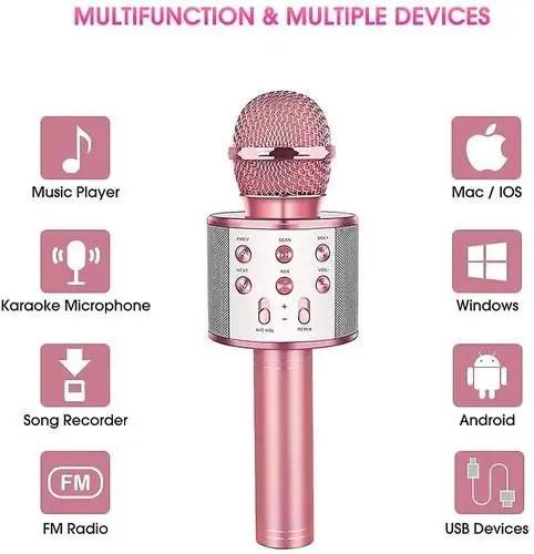 Mihraaj | Wireless Bluetooth Karaoke Microphone – 3-in-1 Mic, Speaker & Recorder Mihraaj