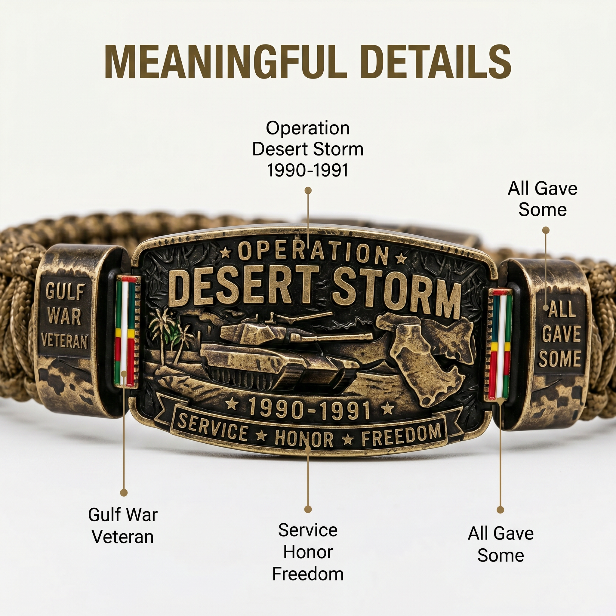 DesertHonor – Veteran Tribute Paracord Bracelet