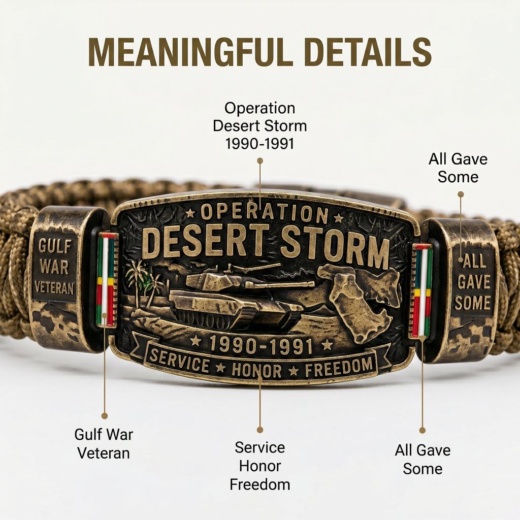 DesertHonor – Veteran Tribute Paracord Bracelet