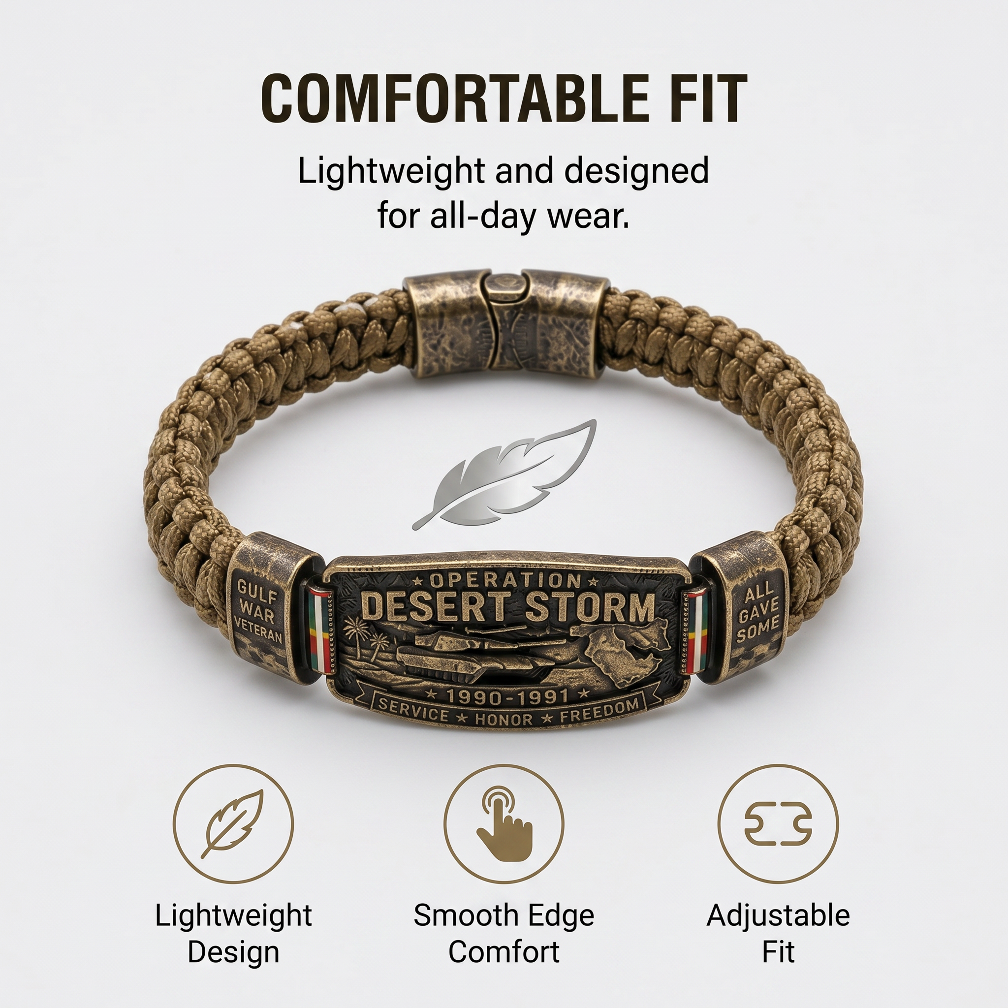 DesertHonor – Veteran Tribute Paracord Bracelet