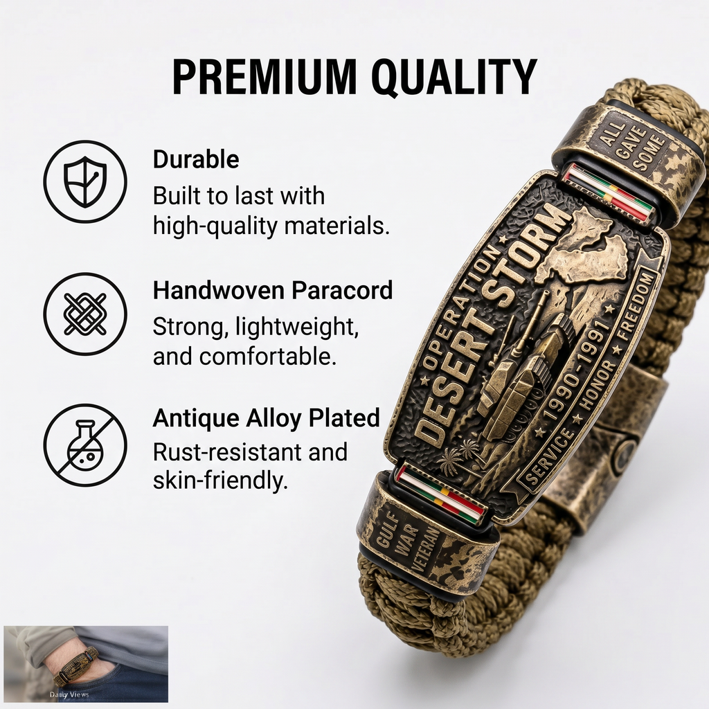 DesertHonor – Veteran Tribute Paracord Bracelet