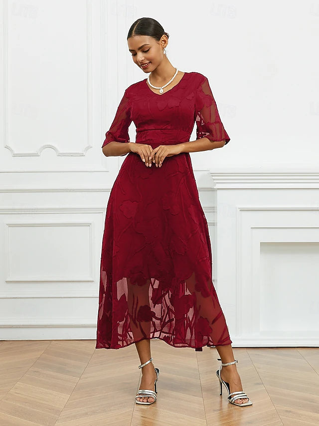 Lunessa | V-Neck Evening Maxi Dress