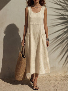 LinenAura – Premium Cotton Linen Summer Dress