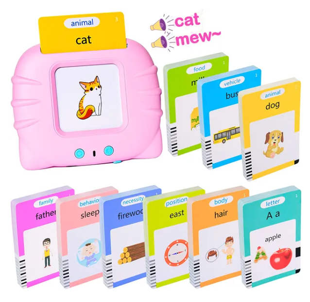 Kids Talking Flash Cards English Learning Language Toy Educational