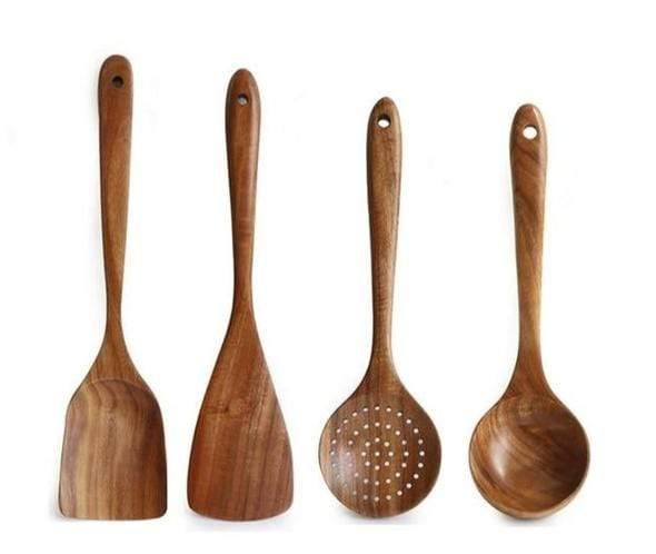 TeakCraft – Premium Wooden Utensil Set