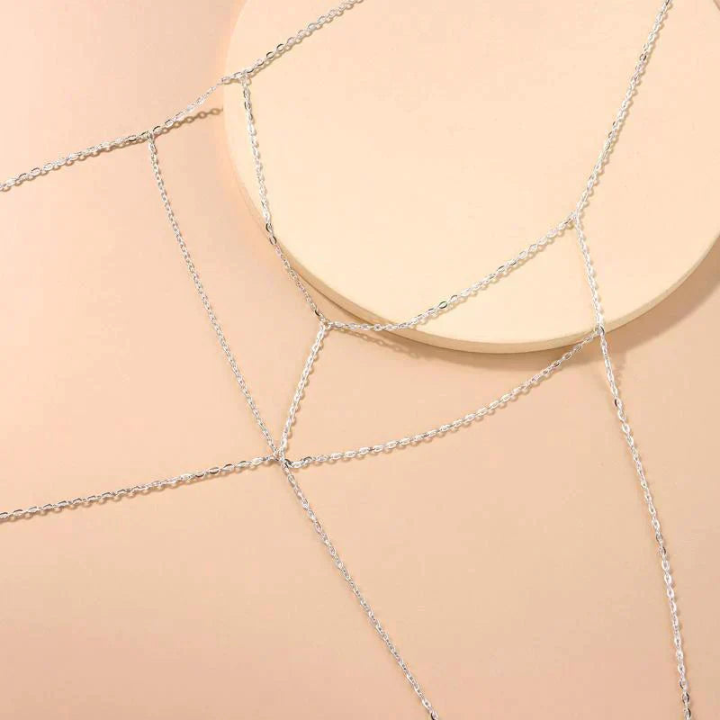 AuraChic – Statement Layered Chain Bra