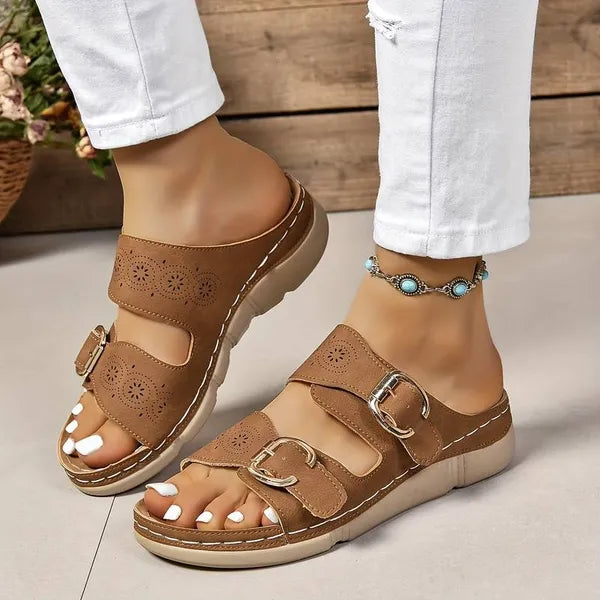 BreezeStep - Stylish and Comfortable Wedge Sandals