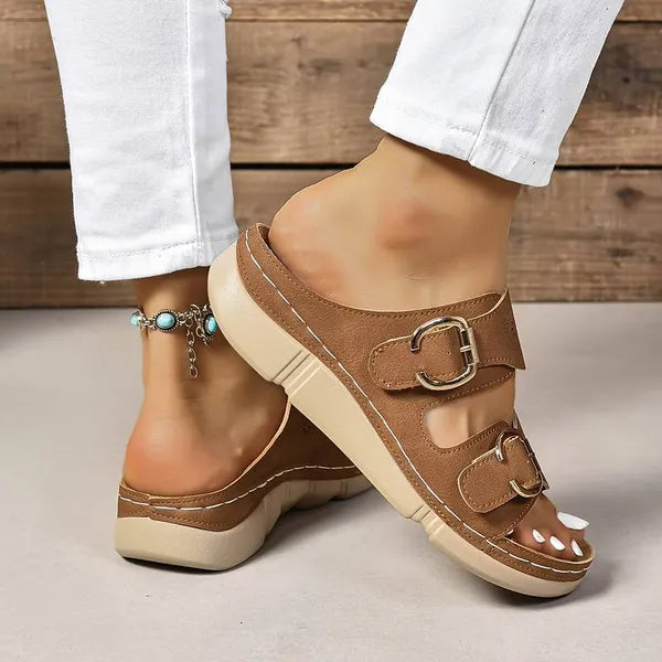 BreezeStep - Stylish and Comfortable Wedge Sandals